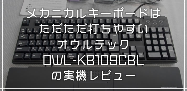 打ちやすいおすすめキーボード「オウルテック OWL-KB109CBL」実際に使ってみた感想