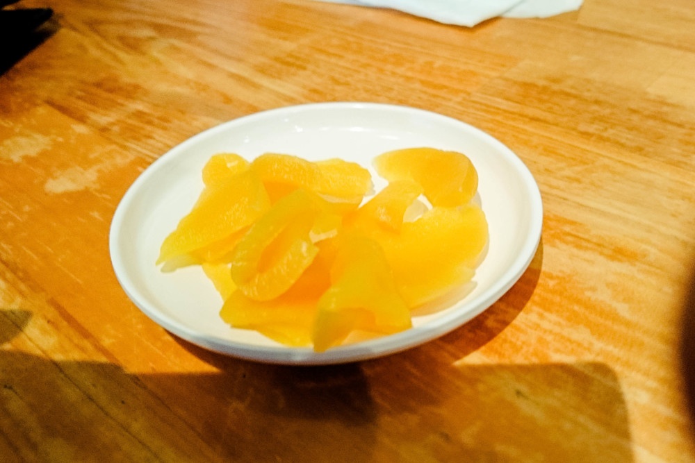 麺’s ら・ぱしゃのつけあわせ漬物は「黄色い桜島大根」