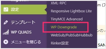 WP Downgrade | Specific Core Version の使い方