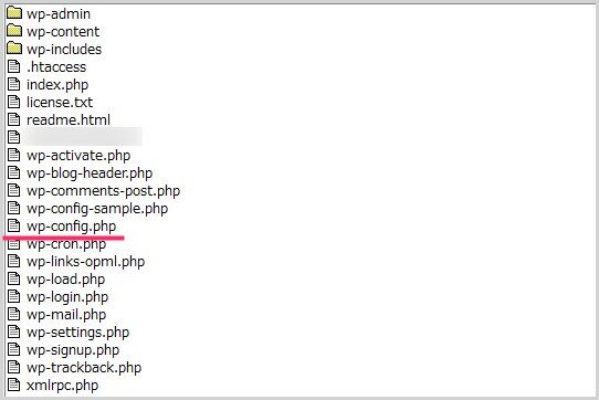 FTPソフト「wp-config.php」