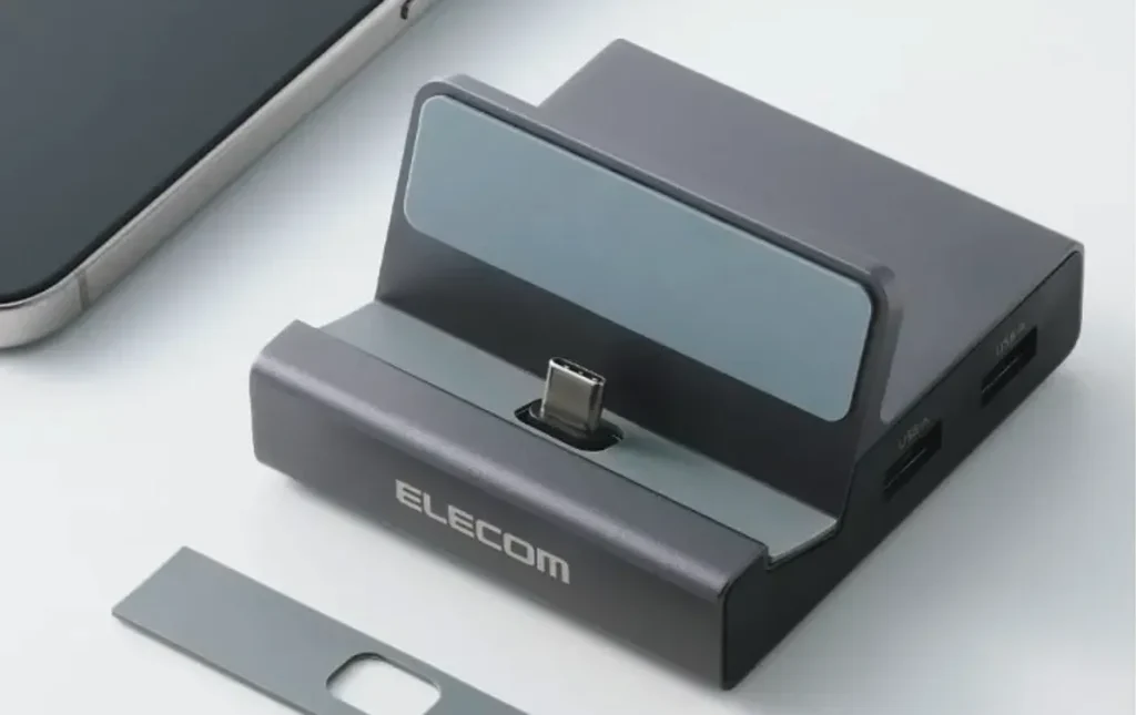 エレコム ドッキングステーション 6-in-1 USB-C スマホスタンド型01