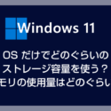 Windows 11 は OS だけでどのぐらいの容量を使う？ メモリ使用量は？