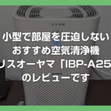 小型で部屋を圧迫しないおすすめ空気清浄機アイリスオーヤマ「IBP-A25-W」のレビュー