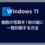 Windows 11 複数の写真を1枚の紙に並べて一覧印刷する方法（昔のネガプリントのような印刷方法）